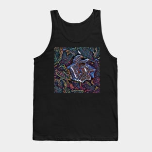 Abstract White Gardenia Flower Tank Top